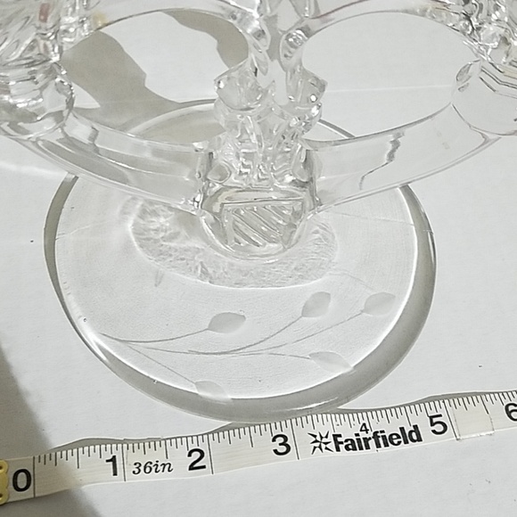 Etched glass candle holder - Picture 3 of 3